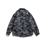 Men Shacket Long Sleeve Autumn Shirt Autumn Japanese Vintage Camouflage Long Sleeve Shirt