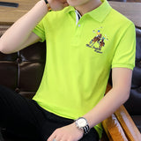 USPA Shirts Summer Short-Sleeved T-shirt Men's Lapel Embroidery Men's Polo Shirt