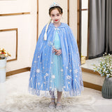 Elsa Dress Girls' Autumn and Winter Warm Cloak
