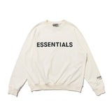 Fog Sweatshirt Essentials Long Sleeve round Neck Neck Neck Sweater Double Line Letter Print Terry round Neck Pullover Long Sleeve