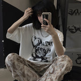 Harajuku Clothing for men T-shirt Men Classic Shirts Vintage Printed for men and Wofor men Loose Short Sleeve T-shirt