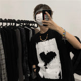 Harajuku Clothing Men's Tshirt Classic Retro Shirts Summer Printed Loose Short Sleeve T-shirt Men's and Women's Tops