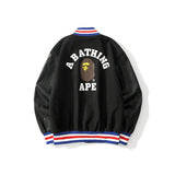 A Ape Print Jacket Men's and Women's Youth Fashion Street Baseball Jacket Jacket