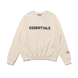 Fog Sweatshirt Essentials Long Sleeve round Neck Neck Neck Sweater Double Line Letter Print Terry round Neck Pullover Long Sleeve