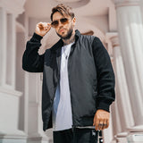 Men plus Size Coats Winter Fleece Padded Jacket Coat Cold-Proof Warm Velvet Stand Collar