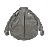 Men Shacket Long Sleeve Autumn Shirt Autumn Shirt Creative Pocket Patchwork Shirt