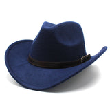 Wester Hats Woolen Denim Hat for Men and Women Knight's Cap Fedora Hat Felt Cap
