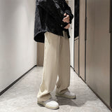 Men Pants Drawstring Ankle-Tied Wide Leg