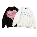 Mens Fall Outfits Love Long Sleeve T-shirt Autumn and Winter Loose Round Neck Sweater
