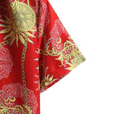Men Shirt Fashion Slim Fit Shirt Short Sleeve Shirt Large Size Casual Beach Style Shirts Spring/Summer New Men's Short Sleeve Flower Shirt