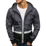 Two Tone Leather Jacket Men's Solid Color Casual Hooded Jacket Outdoor Mountaineering Clothing Coat
