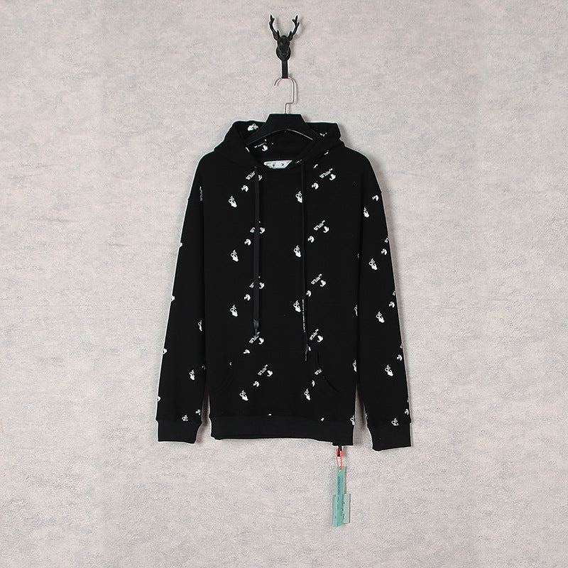 Autumn And Winter Printed Hoodie Sweater Loose Men'S And Women'S Coat