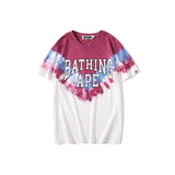 A Bath Ape T Shirt Tapering Tie-Dye T-shirt Short Sleeve Unisex Wear