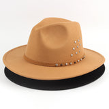 Fedora Hat British Style Top Hat Woolen Fabric Fur Felt Hat