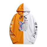 Split Hoodie Demons and Angels Attack on Titan Stitching