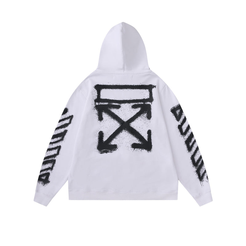 Autumn And Winter Classic Graffiti Splash-Ink Arrow Hooded Sweater For Men And Women