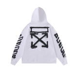Autumn And Winter Classic Graffiti Splash-Ink Arrow Hooded Sweater For Men And Women