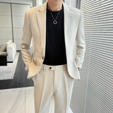 Men Suit Two-Piece Set with One Button