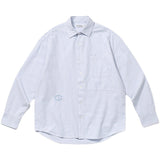 Men Shacket Long Sleeve Autumn Shirt Spring Solid Color Versatile Long Sleeve Shirt Stripes Embroidered Shirt