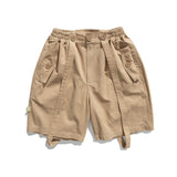 Men Shorts Men's Clothes Summer Wear Retro Men's Shorts Casual Loose Suspender Overalls Fifth Pants Trendy Men