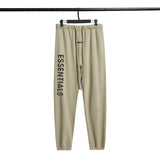 Fog Essentials Pants Autumn and Winter Fog Seventh Season Embossed Letter Terry Casual Trousers for Men and Women