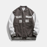 Varsity Jacket for Men Baseball Jackets Spring Stitching Loose Baseball Uniform Jacket Men