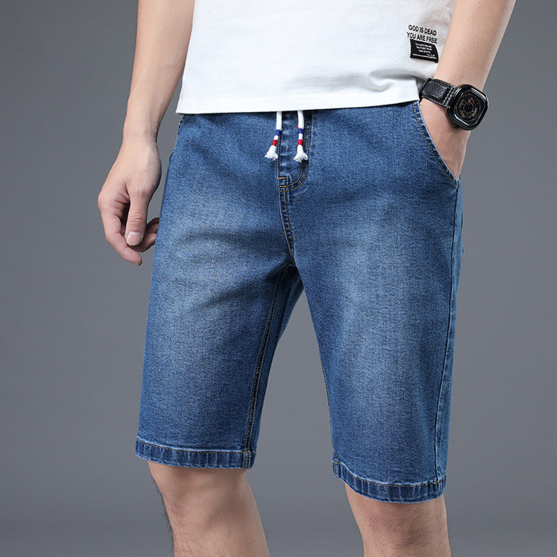 Men Jean Short Man Denim Short Pant Summer Stretch Denim Shorts Men's Cropped Pants Men Jeans Shorts