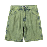 Men Jean Shorts Fashion Brand Washed Denim Shorts Men's Street Fashion Loose Straight Shorts Summer Bermuda Shorts