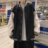 Varsity Jacket For Men Baseball Jackets Baseball Uniform Jacket Coat Loose
