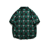 2022 Summer Man T Shirt Letter Print Plaid Shirt