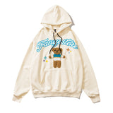 Men Fall Outfits Oversize Sweater Autumn Leisure Loose Cartoon Printed Long-Sleeved Pullover Hoodie