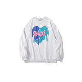 Men Fall Outfits Puff Print Long Sleeve T-shirt Autumn Top