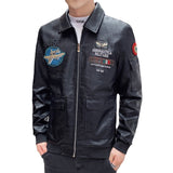 Hand Painted Leather Jackets Men's Leather Slim Fit Autumn and Winter Motorcycle Clothing Embroidered Flight Suit