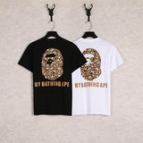 A Ape Print T Shirt Cartoon Round Neck Summer Printing Plus Size Short-Sleeved Casual T-shirt