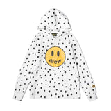 Justin Bieber Drew House Hoodie Spring and Autumn Sweater Drew Polka Dot Smiley Printed Hip Hop Men's and Women's Casual Hooded Sweater