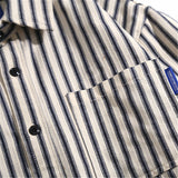 Men Shacket Long Sleeve Autumn Shirt Autumn Vertical Striped Shirt Men