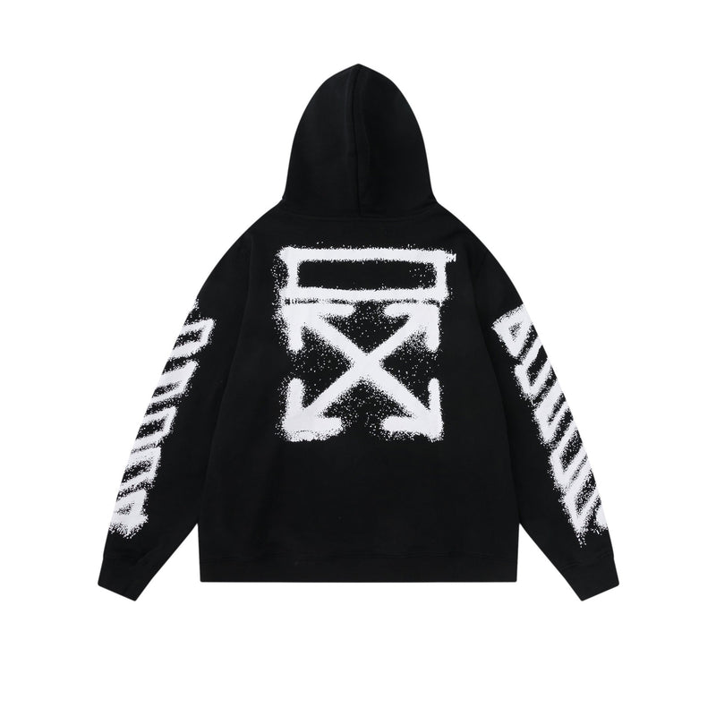 Autumn And Winter Classic Graffiti Splash-Ink Arrow Hooded Sweater For Men And Women