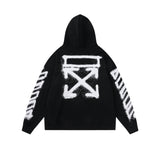 Autumn And Winter Classic Graffiti Splash-Ink Arrow Hooded Sweater For Men And Women