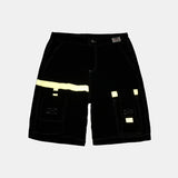 Men Shorts Men's Summer Vintage Men's Shorts Casual Loose Multi-Bag Collision Line Tooling Shorts