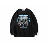 Mens Fall Outfits Round Neck Long Sleeve Sweater Loose Autumn and Winter Pullover Casual Jacket
