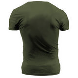Man T Shirt Black round Neck Loose Printed Irregular Double-Sided Pullover