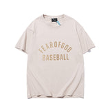 Fog T Shirt Spring/Summer Baseball Letter Crew Neck Pullover Men's and Women's Same Style Short Sleeve fear of god