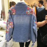 Denim Sparkle Jacket Spring Denim Coat Top Women