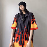 Harajuku Clothing for men Casual Shirts Short Sleeve Loose Shirt