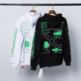Arrow Print Men'S And Women'S Hooded Sweater