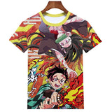 Demon Slayer TShirt Men's Classic Shirts Anime Character Costume Loose Hip Hop Anime T-shirt Men's Clothing