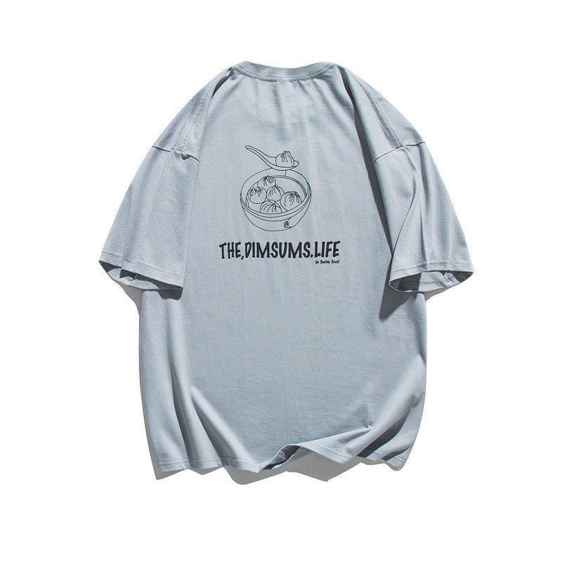 2022 Summer man t shirt Fun Food Printed T-shirt