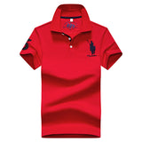 USPA Shirts Polo Shirt Summer Men's Short Sleeve Polo Shirt Cotton Business Lapel T-shirt