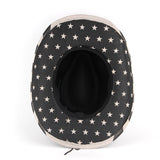 Fedora Hat Western Cowboy Style Fedora Hat Double-Layer Printing Straw Hat Bowler Hat