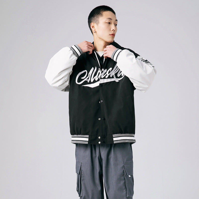 Men's Baseball Uniform Men's plus Size Retro Sports Loose-Fitting Workwear Jacket Male Student Trendy Casual Jacket Male Men Jacket